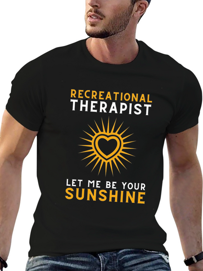 Recreational Therapist Sunshine Heart Graphic T-Shirt