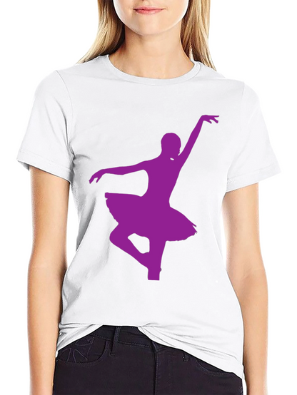 Ballerina Dance Silhouette Black T-Shirt