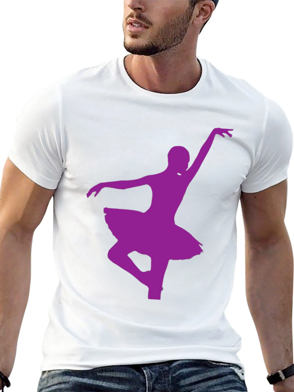 Ballerina Dance Silhouette Black T-Shirt