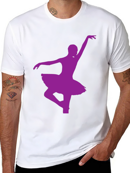 Ballerina Dance Silhouette Black T-Shirt