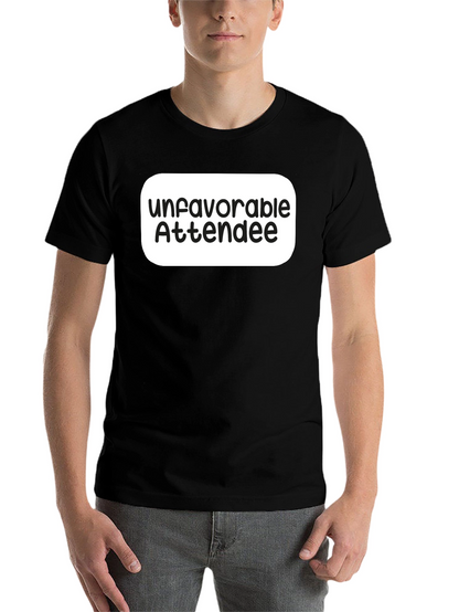 Unfavorable Attendee Black T-Shirt