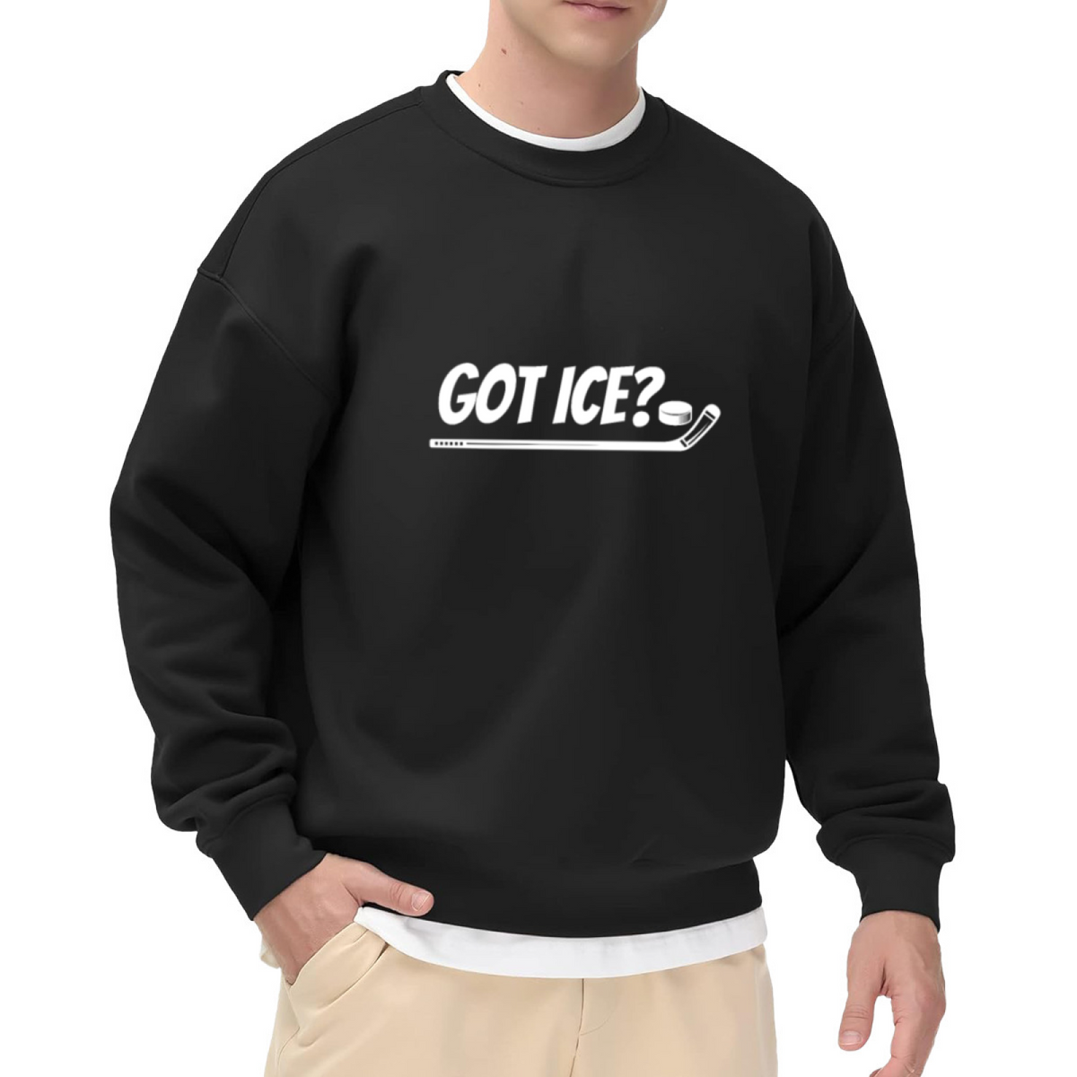 Got Ice Hockey Stick Crewneck Sweatshirt, Funny Ice Hockey Quote Pullover, Hockey Player Gift