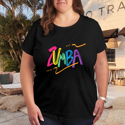 Colorful Graffiti Zumba Dance Fitness Tee