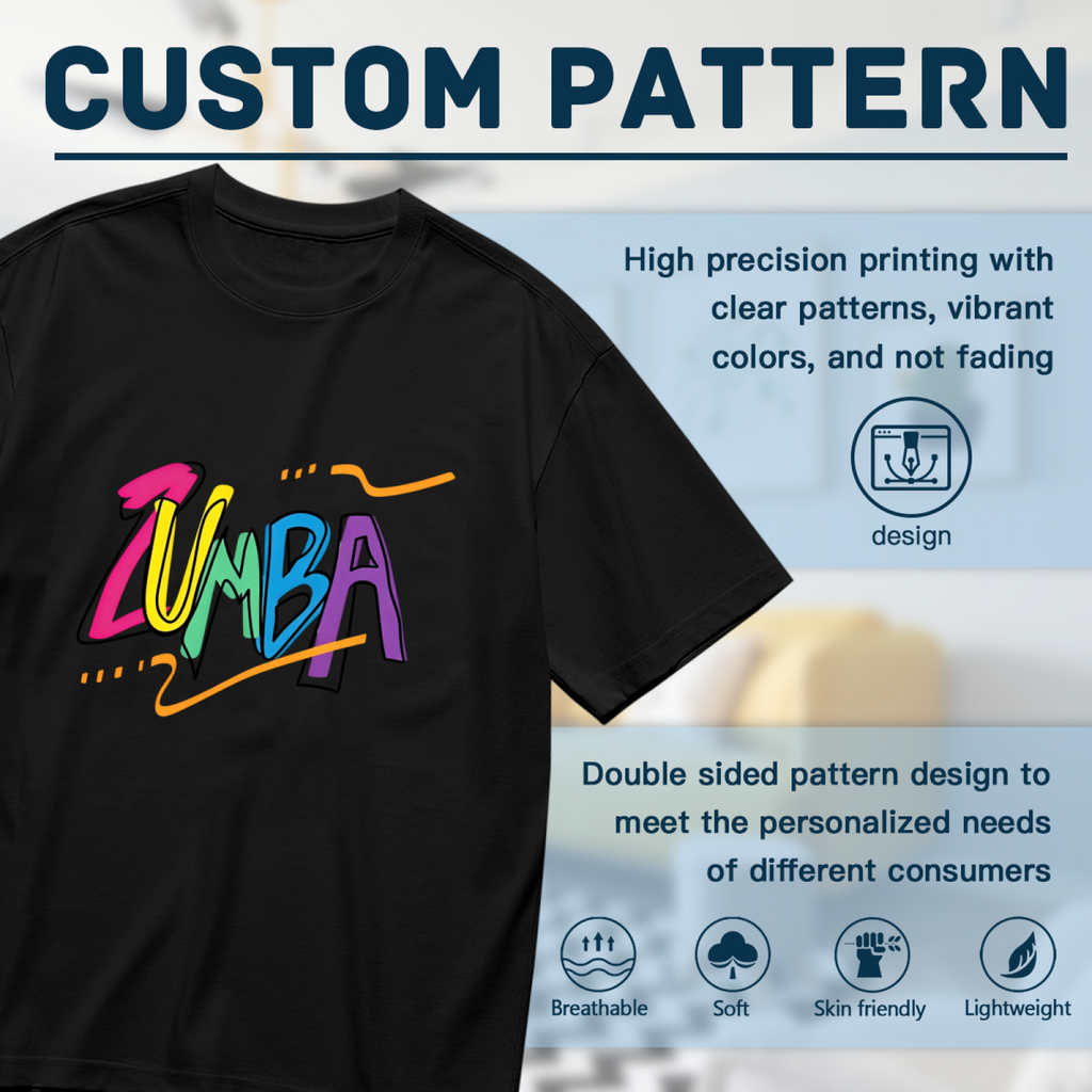 Colorful Graffiti Zumba Dance Fitness Tee