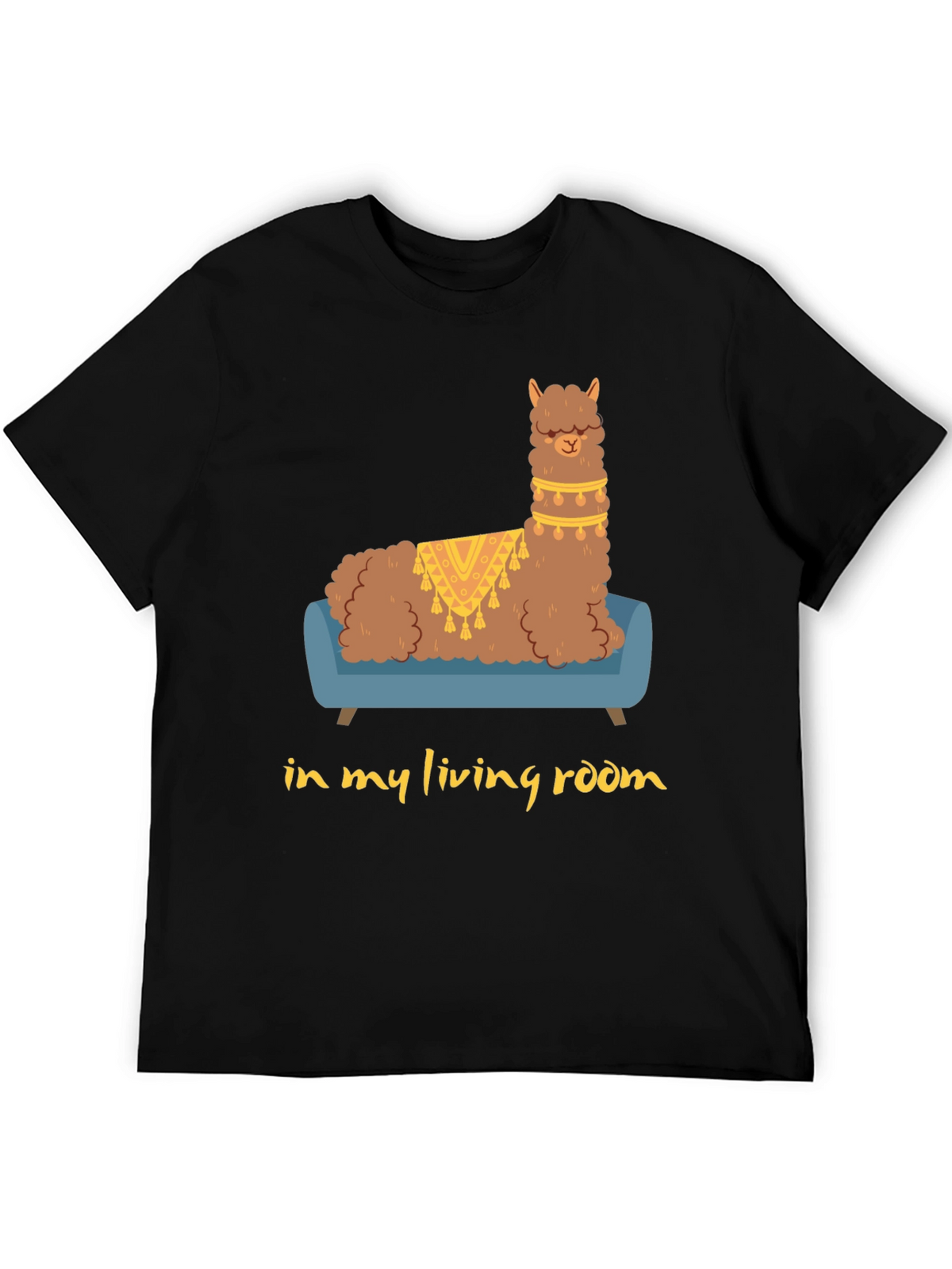 Llama on Couch Graphic Tee
