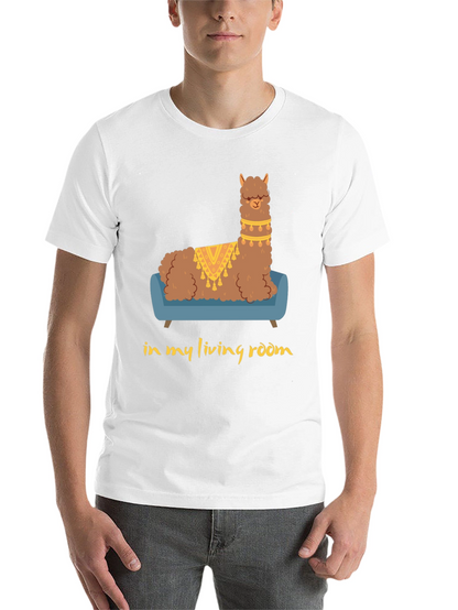 Llama on Couch Graphic Tee