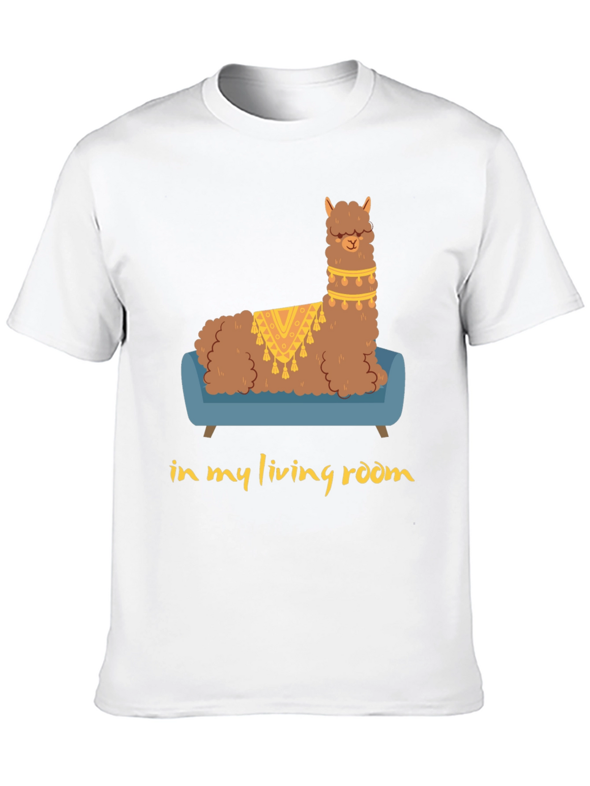 Llama on Couch Graphic Tee