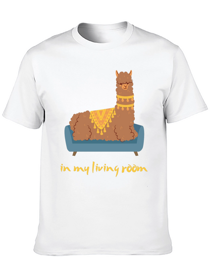 Llama on Couch Graphic Tee