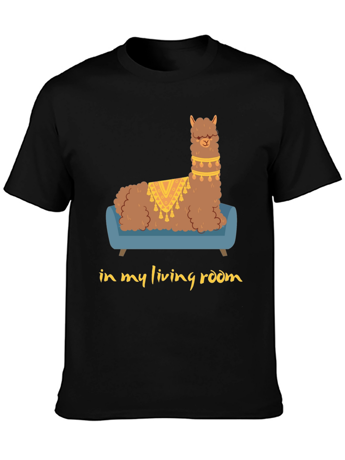 Llama on Couch Graphic Tee