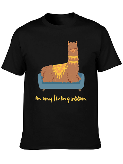 Llama on Couch Graphic Tee