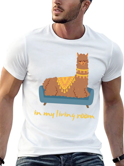 Llama on Couch Graphic Tee