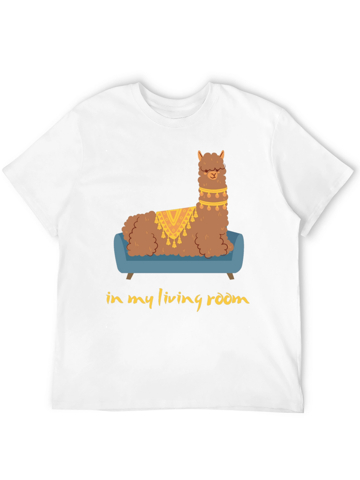 Llama on Couch Graphic Tee