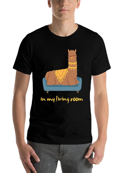 Llama on Couch Graphic Tee