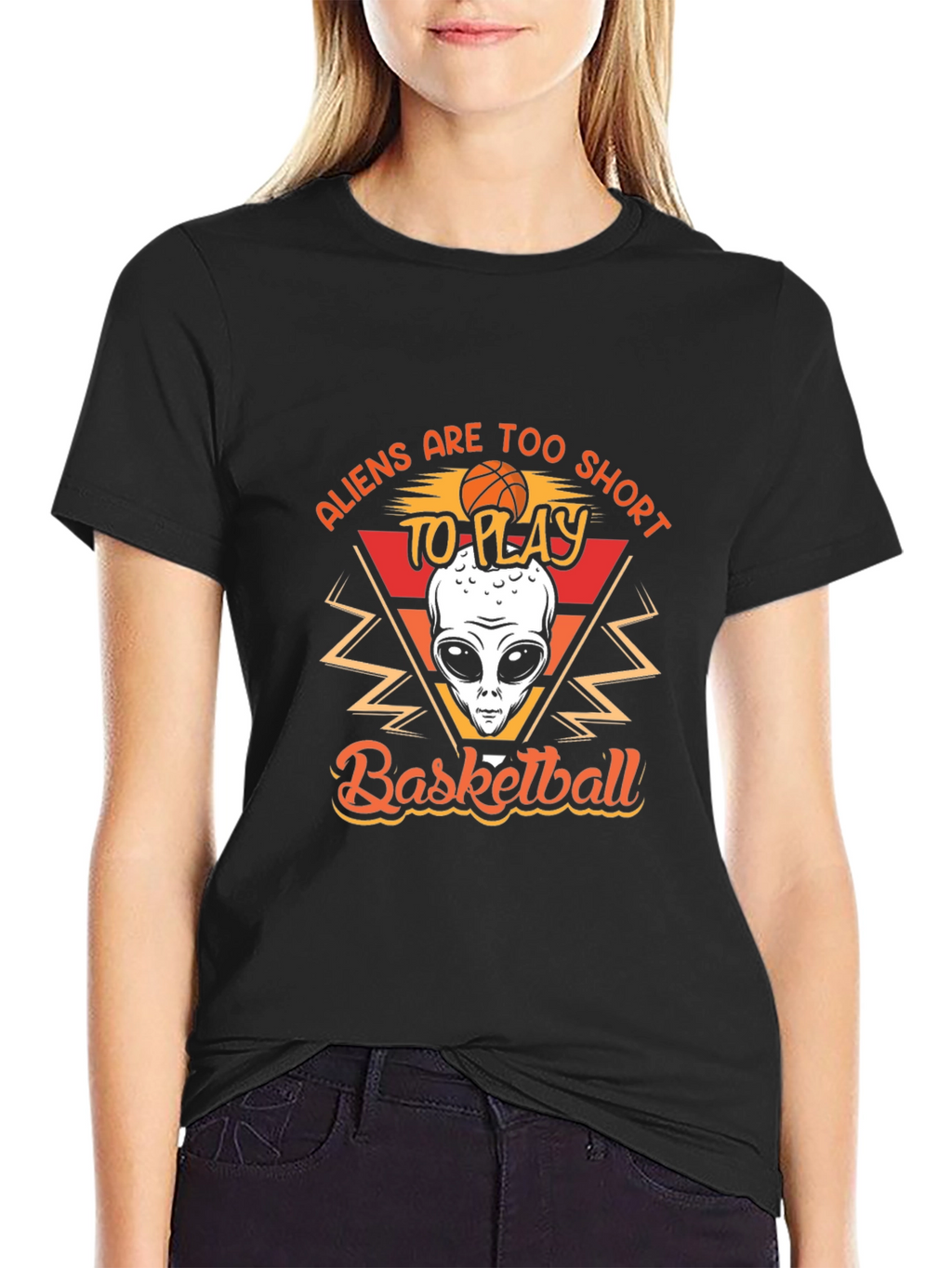Aliens Basketball Graphic T-Shirt