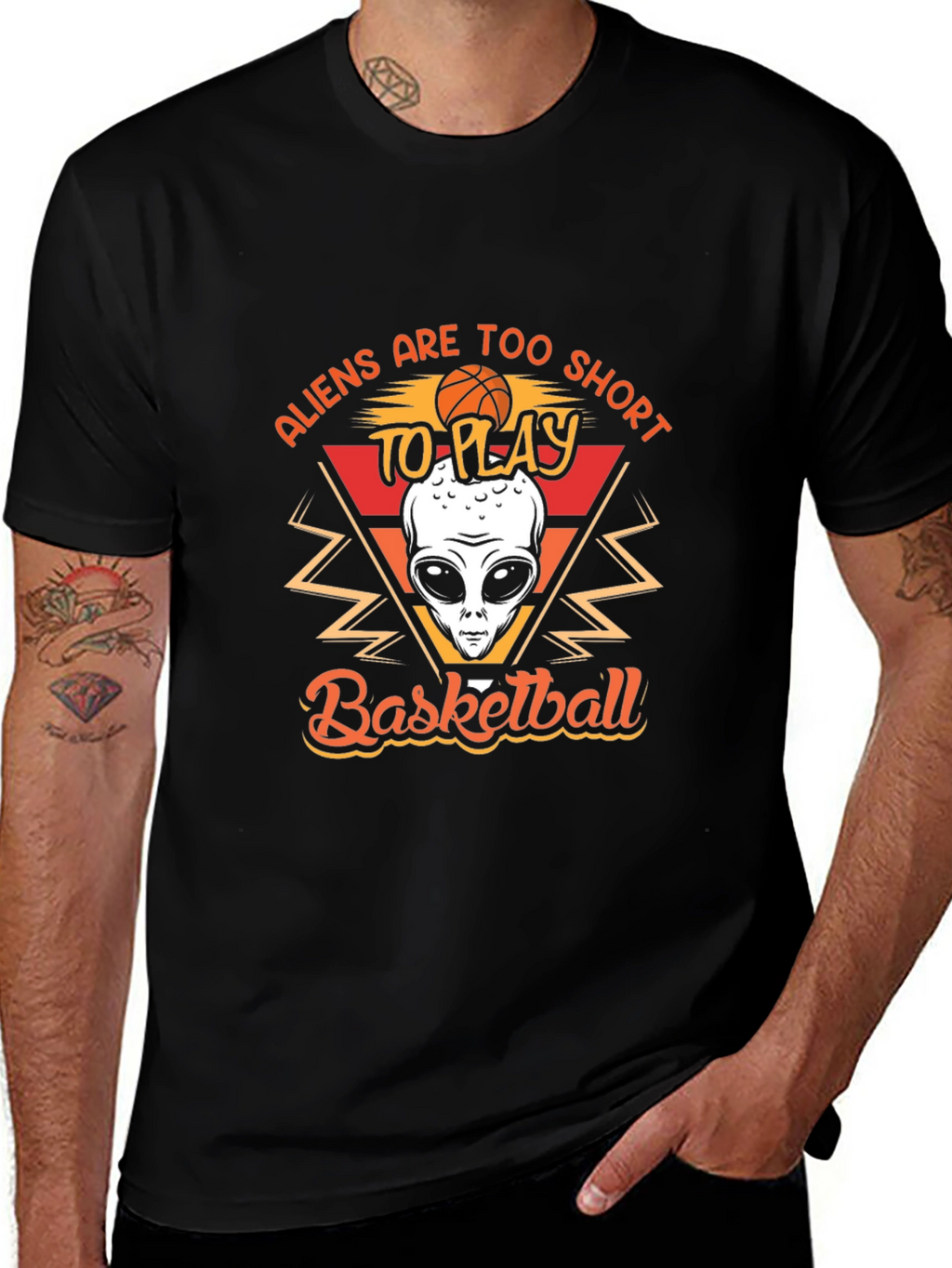 Aliens Basketball Graphic T-Shirt