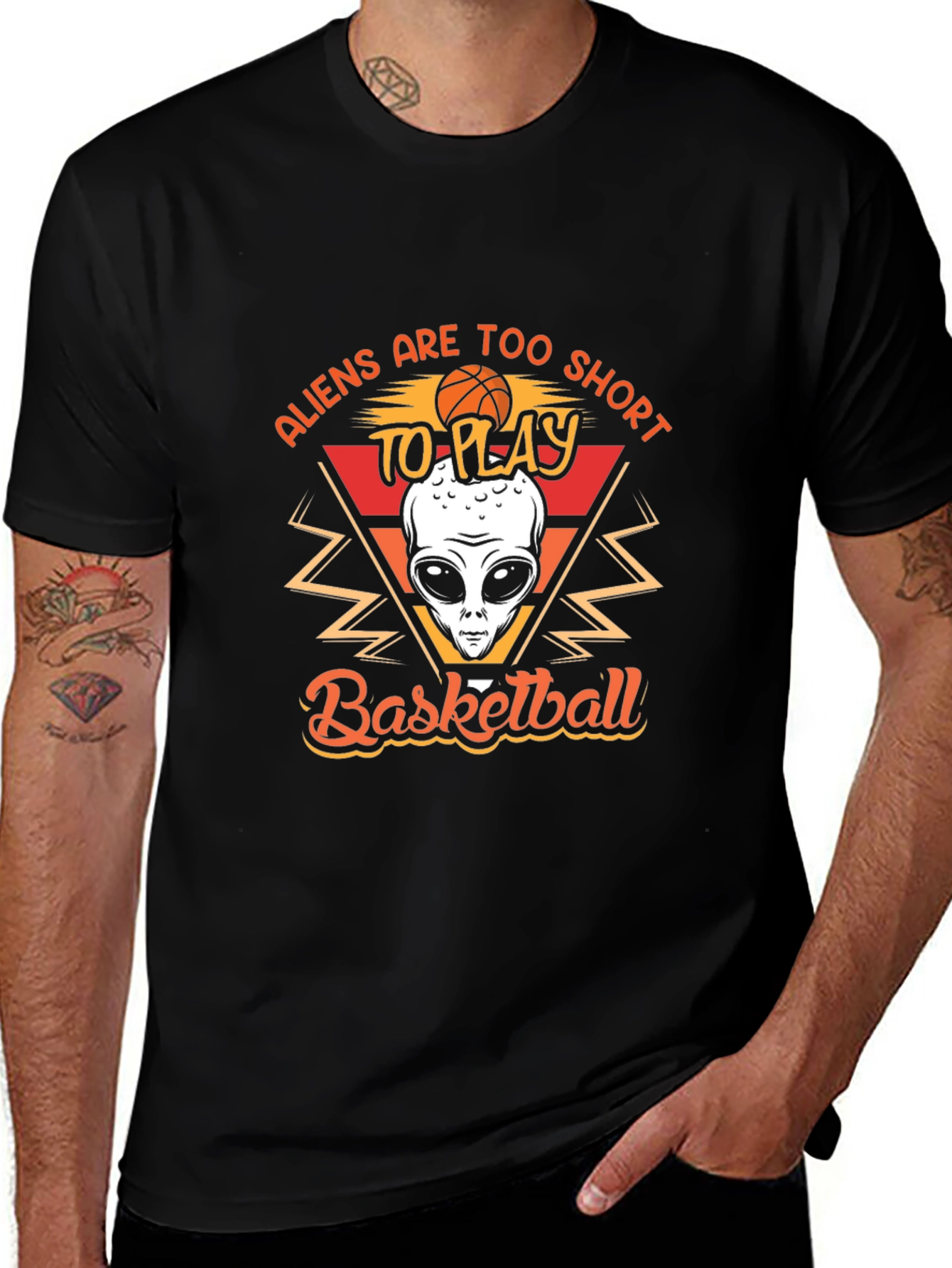 Aliens Basketball Graphic T-Shirt