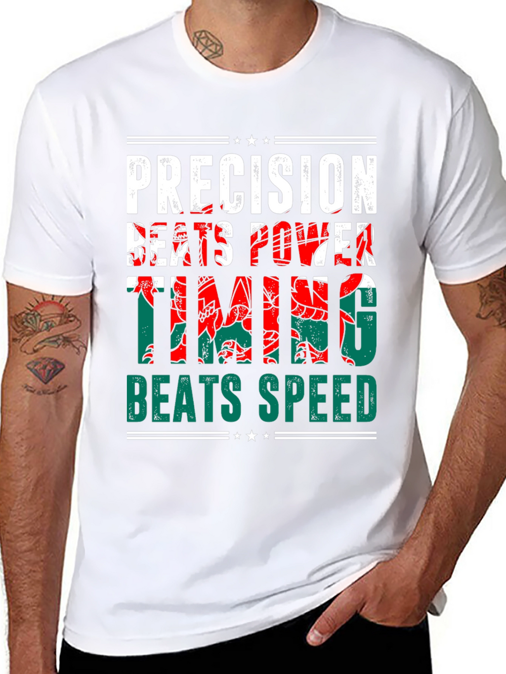 Precision Beats Power Timing Beats Speed Welsh Dragon T-Shirt