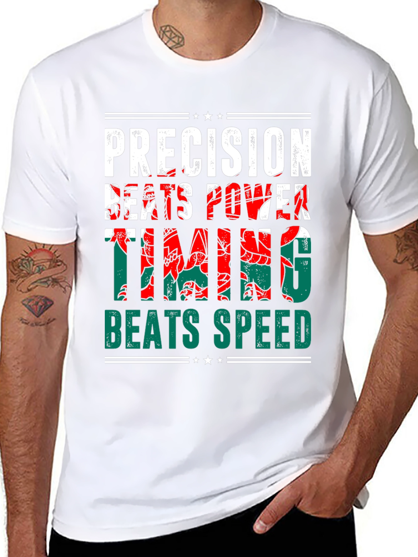 Precision Beats Power Timing Beats Speed Welsh Dragon T-Shirt