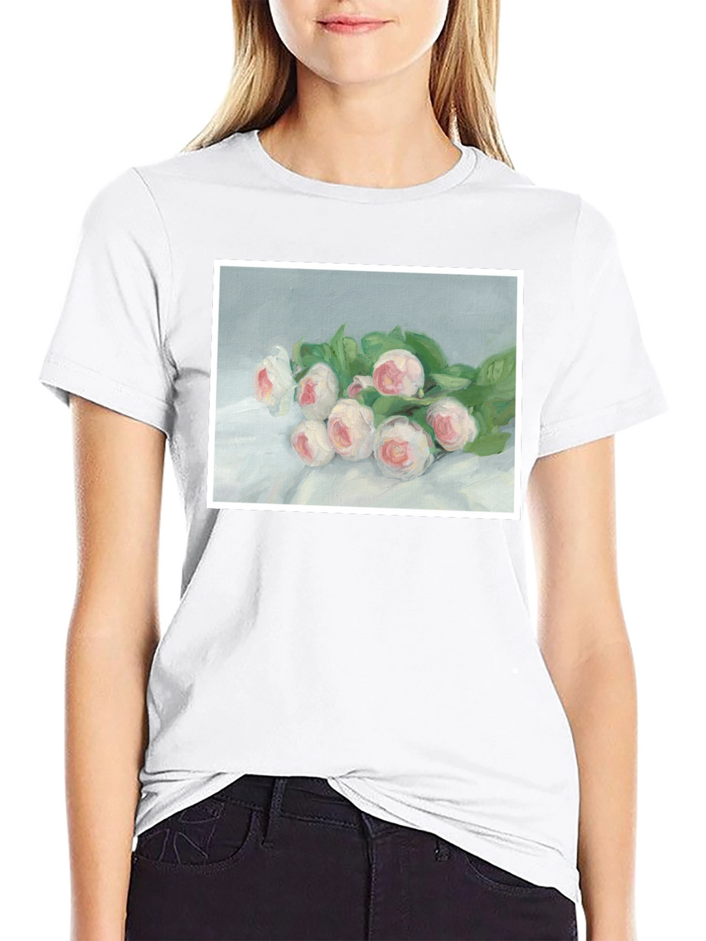 Floral Art T-Shirt - Elegant Bouquet Tee