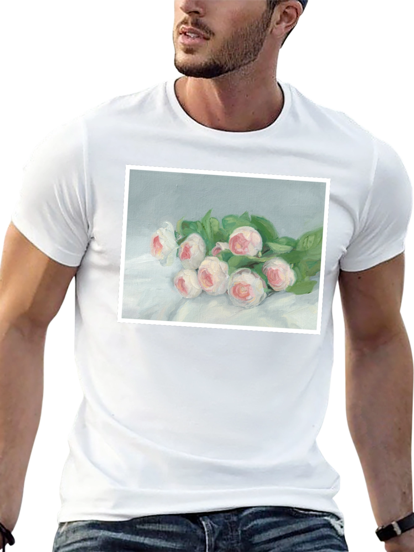 Floral Art T-Shirt - Elegant Bouquet Tee