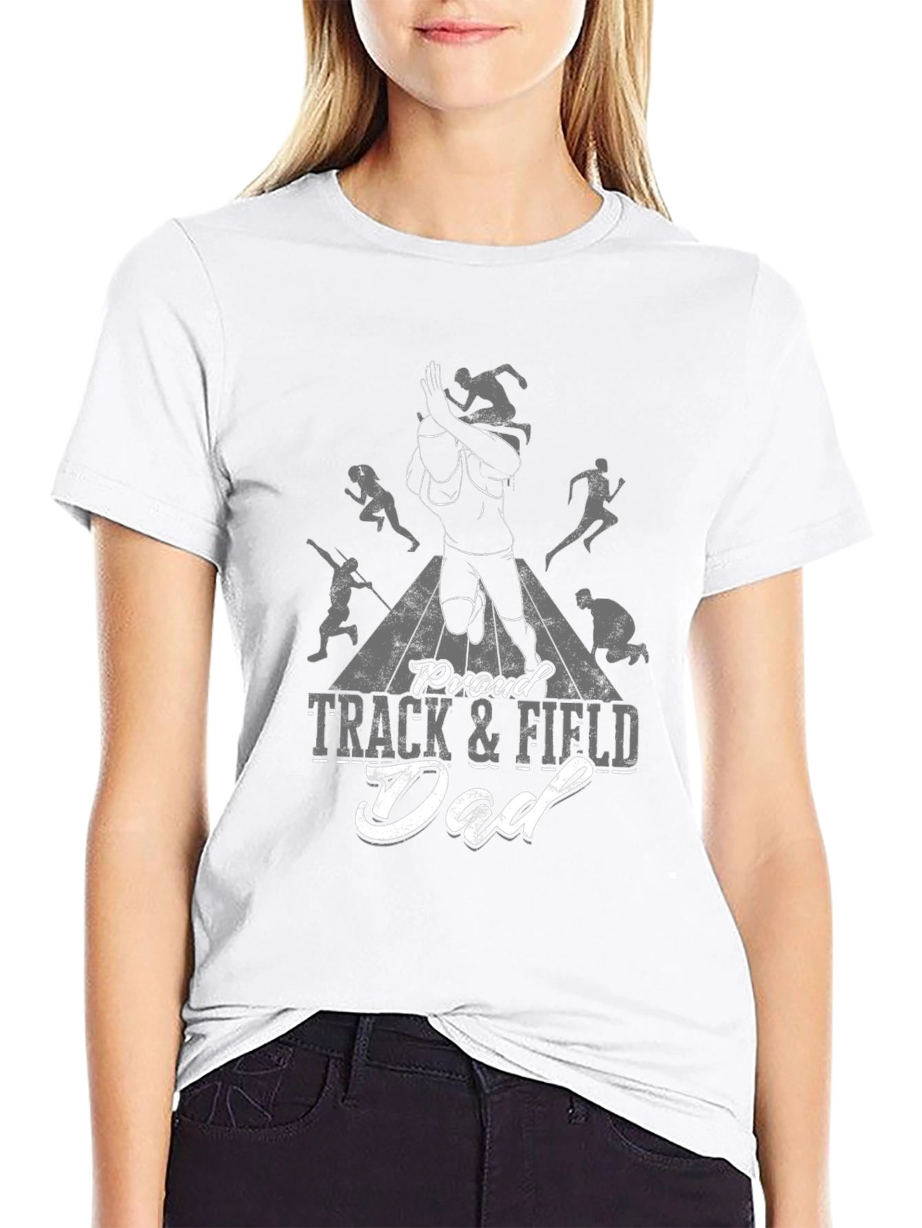 Proud Track & Field Dad T-Shirt