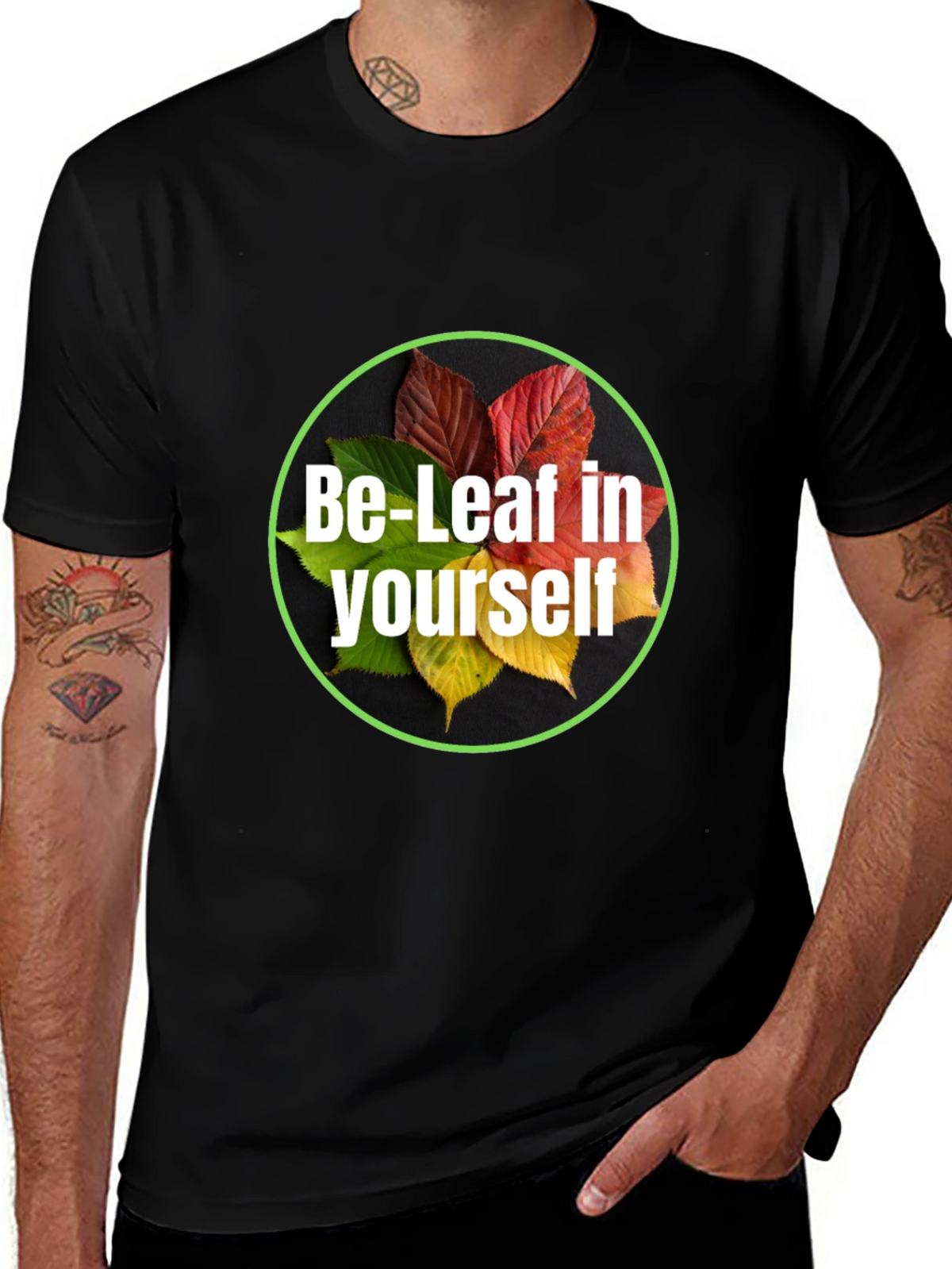 Be-Leaf in Yourself Black T-Shirt