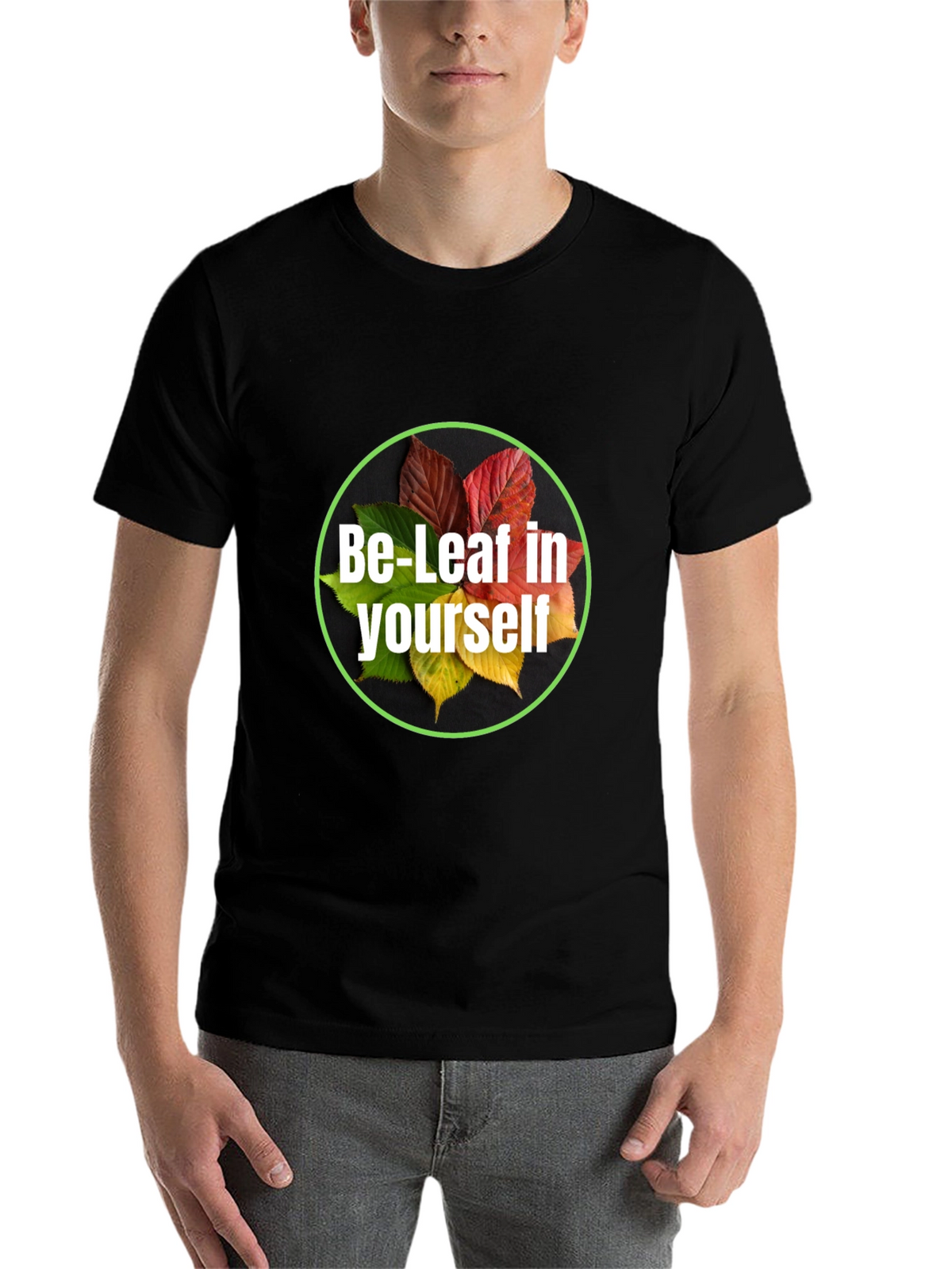 Be-Leaf in Yourself Black T-Shirt