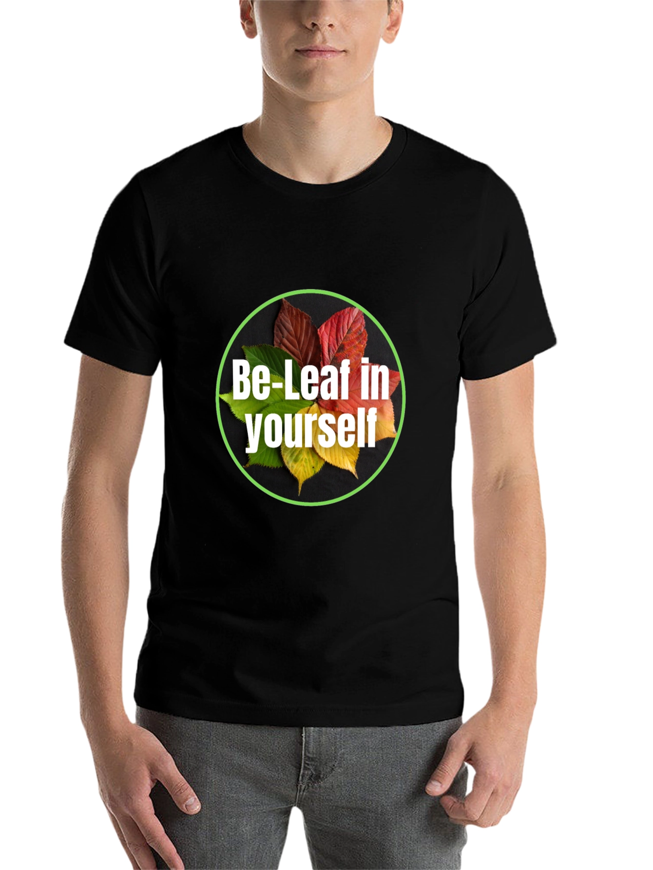 Be-Leaf in Yourself Black T-Shirt
