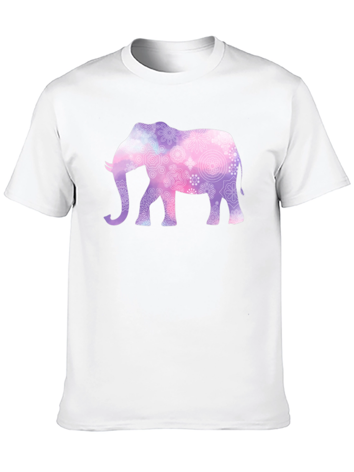 Elephant Mandala Graphic Tee - Mens Black T-Shirt