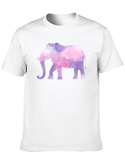 Elephant Mandala Graphic Tee - Mens Black T-Shirt