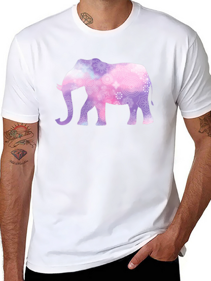 Elephant Mandala Graphic Tee - Mens Black T-Shirt