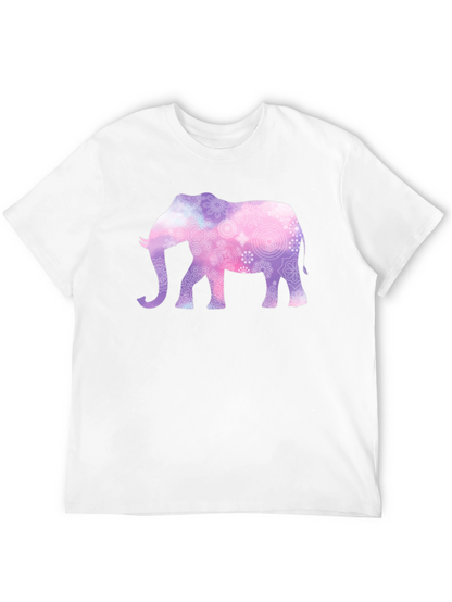 Elephant Mandala Graphic Tee - Mens Black T-Shirt
