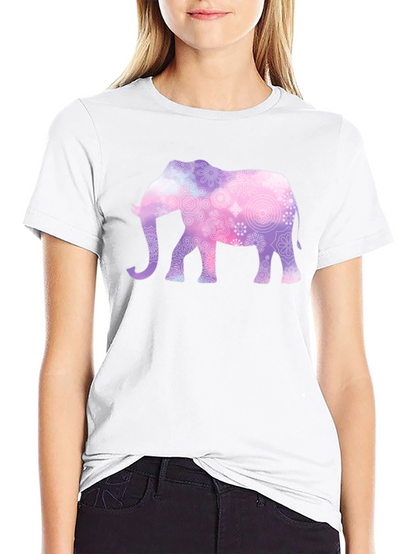 Elephant Mandala Graphic Tee - Mens Black T-Shirt
