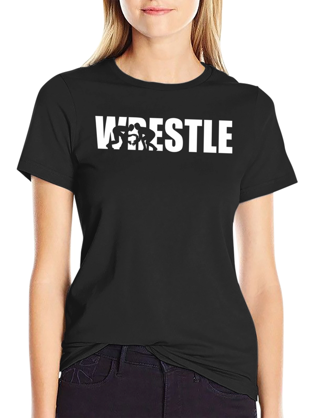 Wrestle Graphic T-Shirt - Black Cotton Tee