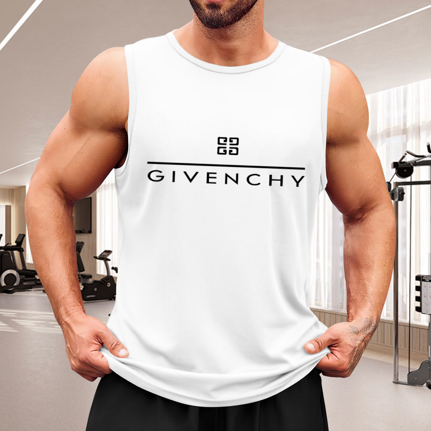 4G Square Logo Letter Graphic Print Tank Top Unisex Cotton Sleeveless T-Shirt Loose Casual Summer Vest Multiple Colors Available
