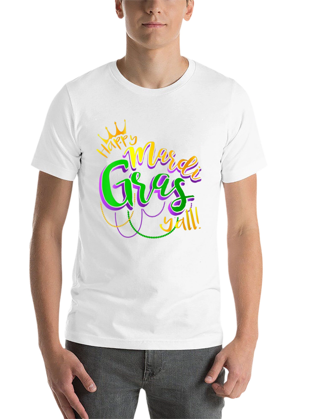 Mardi Gras Yall Graphic Tee - Black