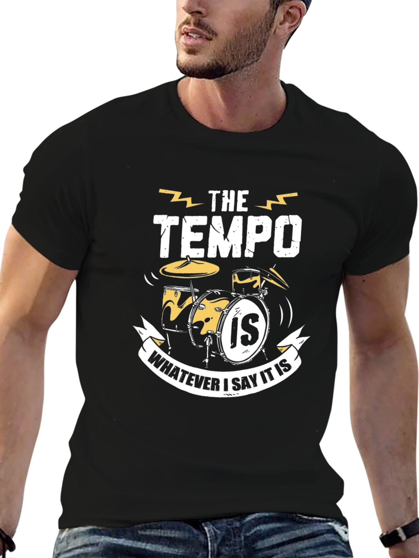 Tempo Drummer T-Shirt: Funny Musician Tee