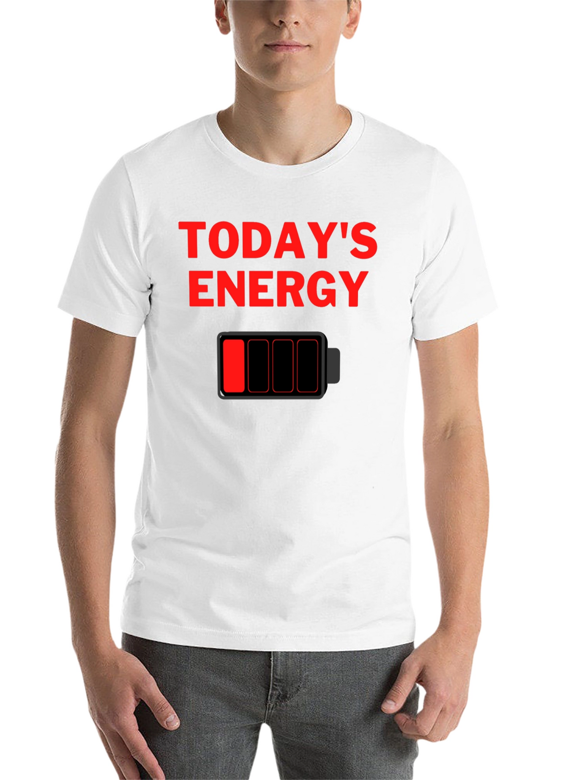 Todays Energy Low Battery Graphic T-Shirt