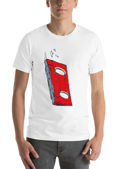Retro Cassette Graphic T-Shirt - Black
