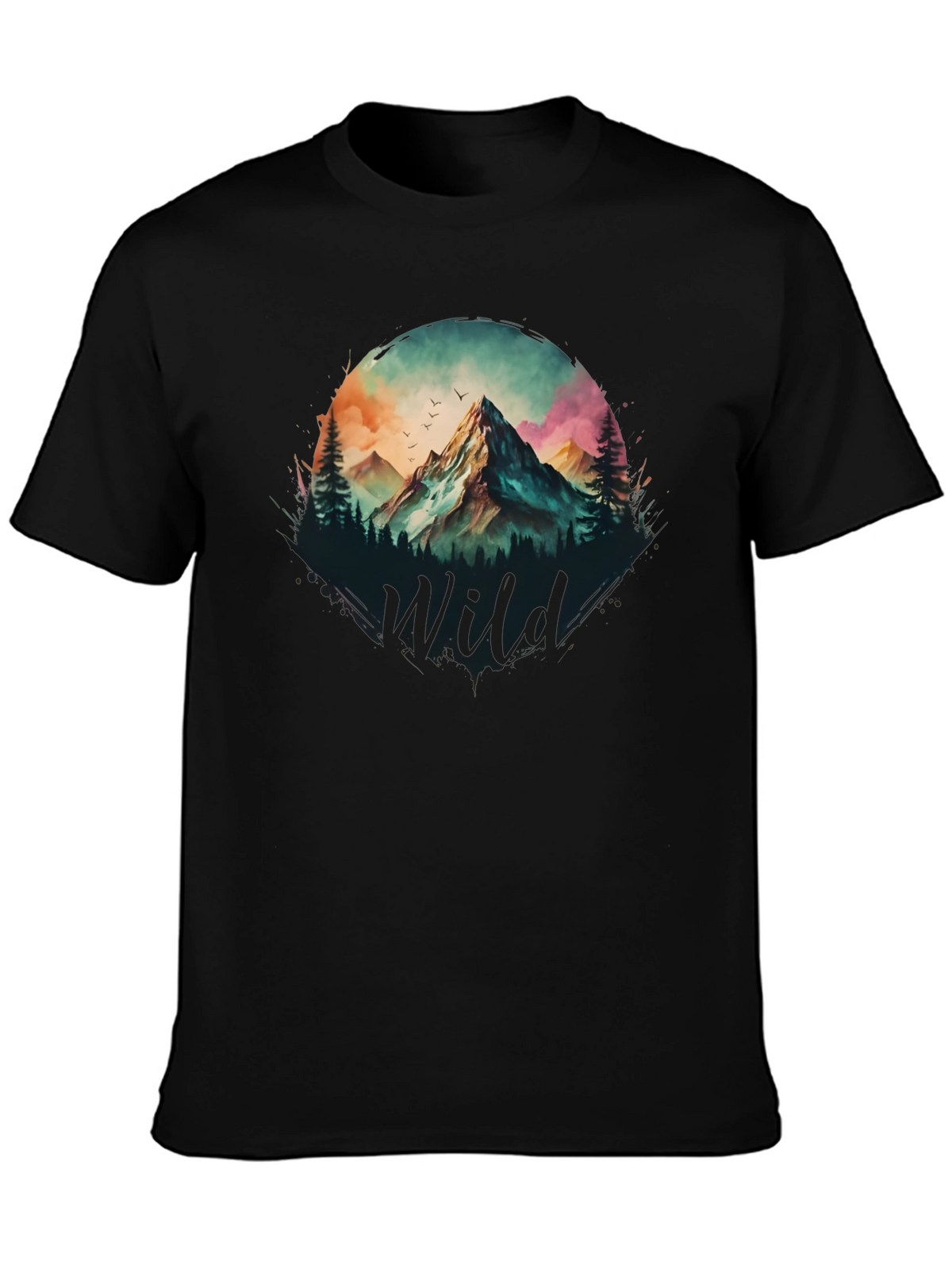 Wild Mountain Scene Graphic T-Shirt
