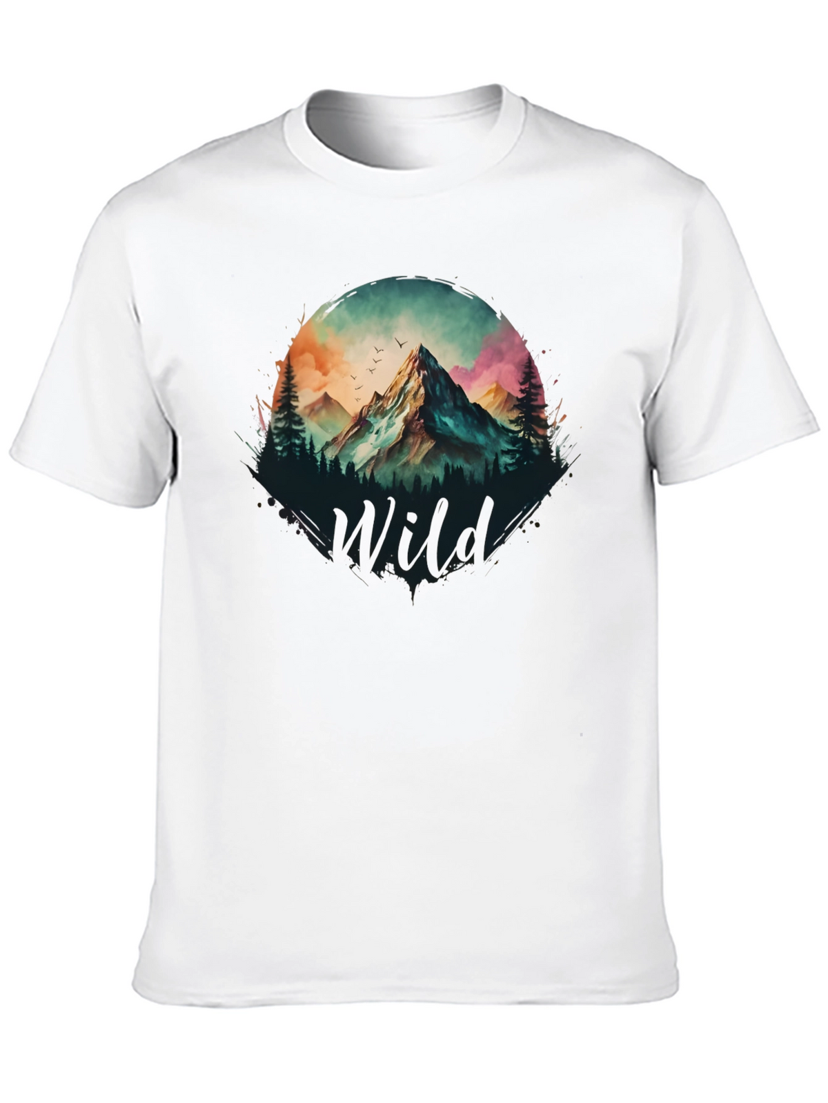 Wild Mountain Scene Graphic T-Shirt