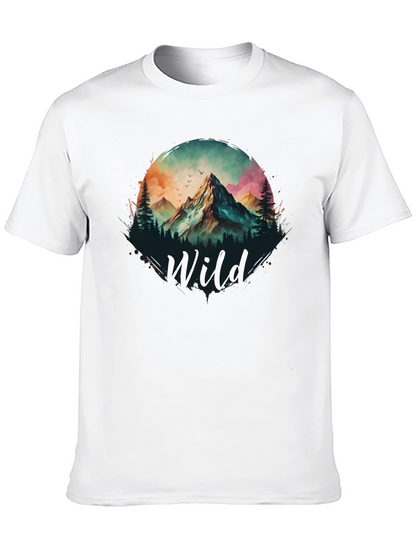 Wild Mountain Scene Graphic T-Shirt