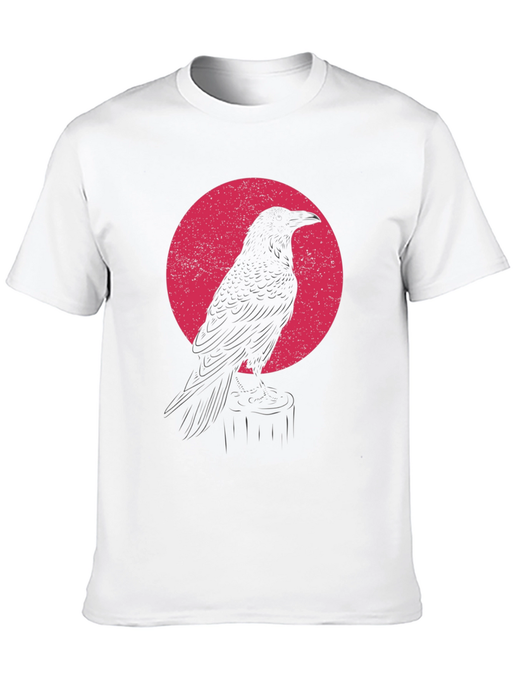 Raven Silhouette Graphic T-Shirt - Black