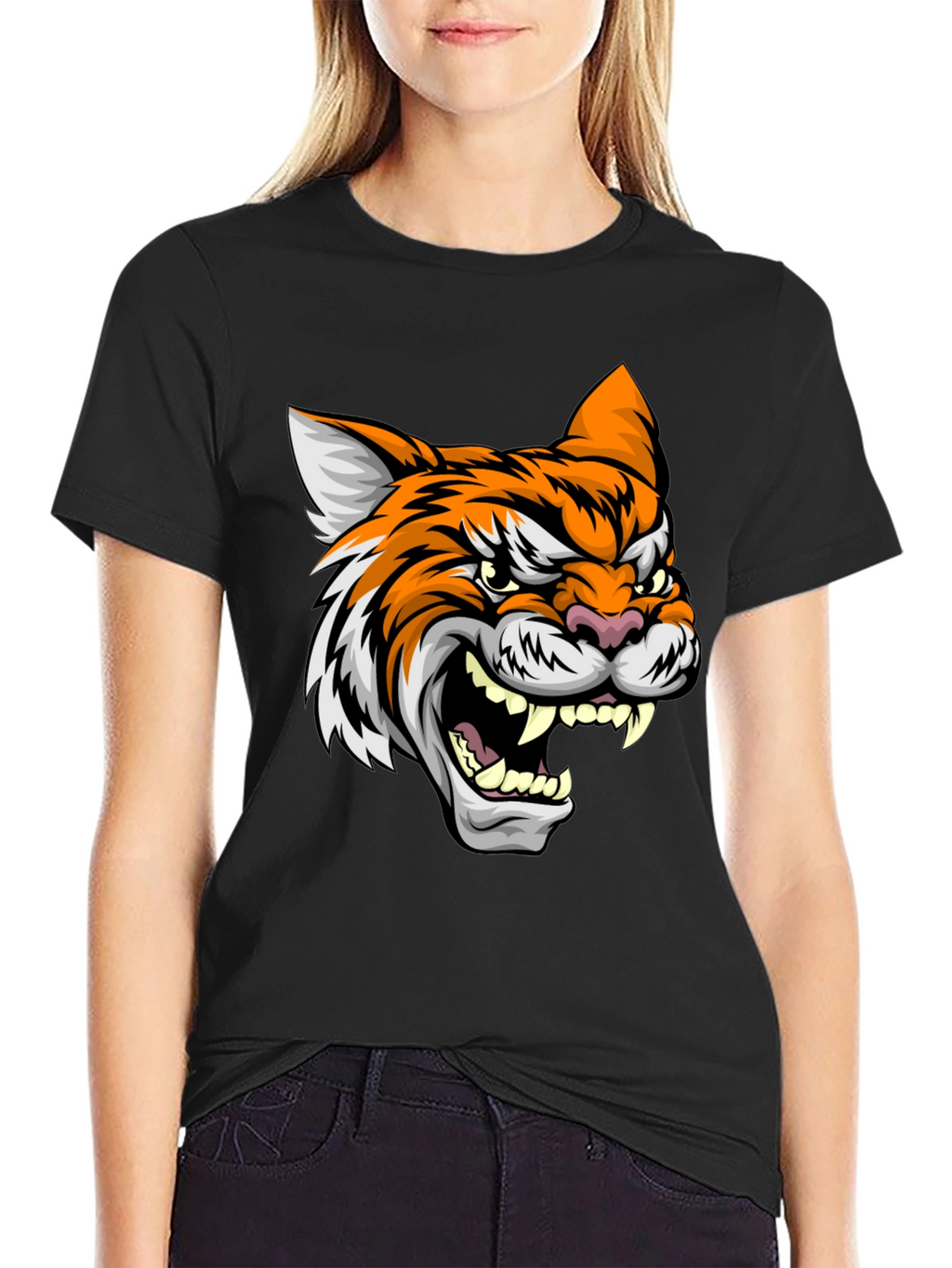 Roaring Tiger Graphic Tee - Black