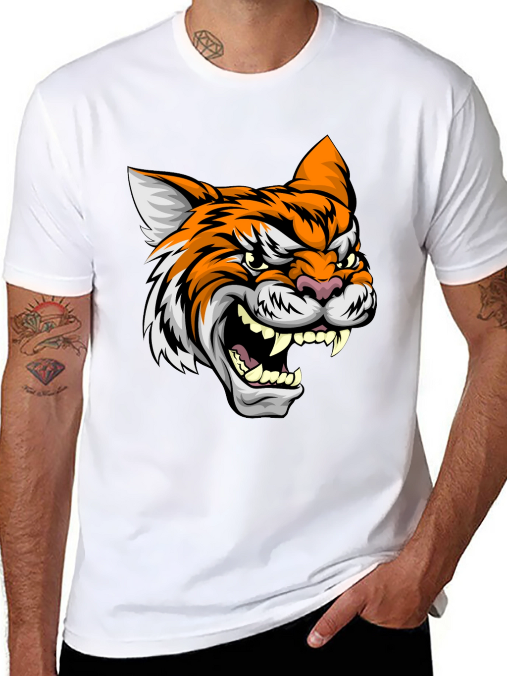 Roaring Tiger Graphic Tee - Black