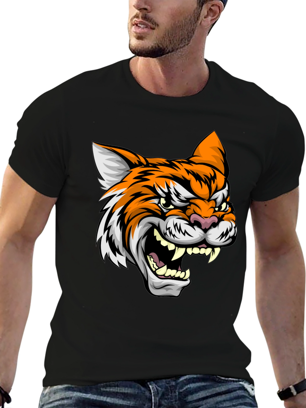 Roaring Tiger Graphic Tee - Black
