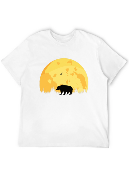 Bear Moon Silhouette T-Shirt - Nature Lovers Tee