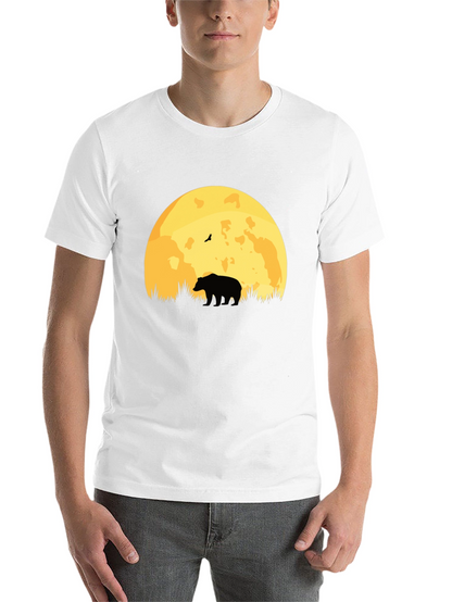 Bear Moon Silhouette T-Shirt - Nature Lovers Tee