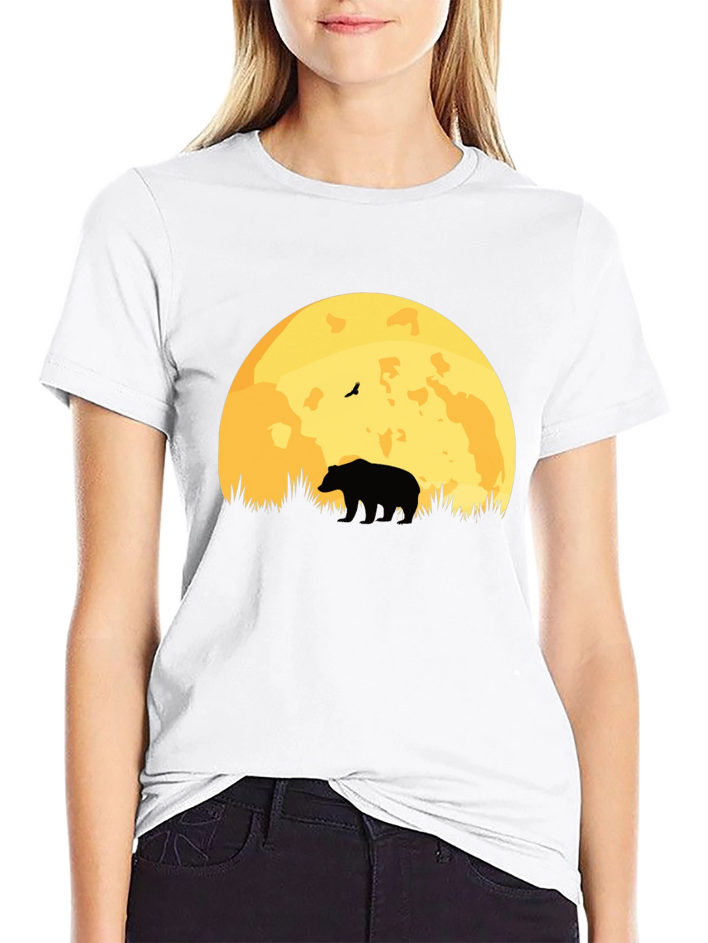 Bear Moon Silhouette T-Shirt - Nature Lovers Tee