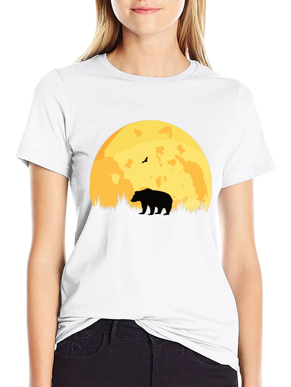 Bear Moon Silhouette T-Shirt - Nature Lovers Tee